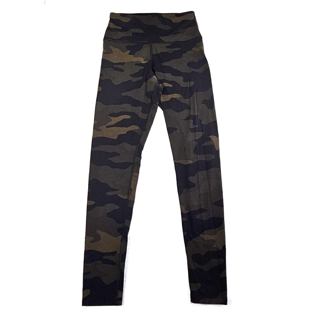 Victoria's Secret PINK Ultimate Camo Leggings Womens Sz S Elastic Pull On Green